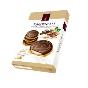 Kardynałki kakaowo-orzechowe  w czekoladzie mlecznej 180 g
