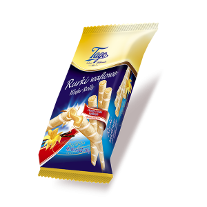 Rurka waflowa z kremem o smaku waniliowym 150 g