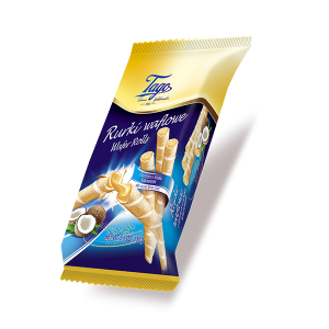 Rurka waflowa z kremem o smaku kokosowym 150 g