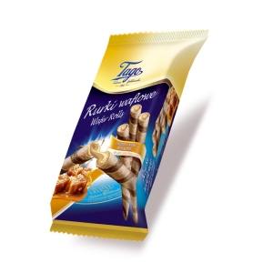 Rurka waflowa z kremem o smaku słony karmel 150 g