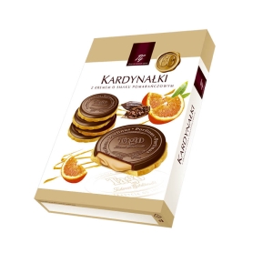 Kardynałki z kremem o smaku pomarańczowym 180 g
